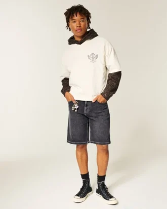 Short en denim ample
