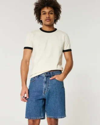 Short en denim ample au-dessus du genou