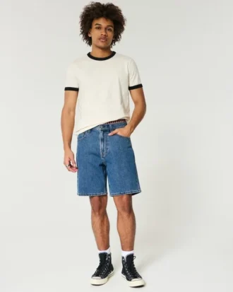 Short en denim ample au-dessus du genou