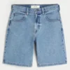 Short en denim ample délavé moyen