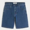 Short en denim ample délavé moyen