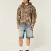 Short en denim baggy délavé foncé