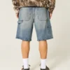 Short en denim baggy délavé foncé