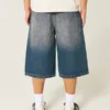 Short en denim délavé moyen Short en denim délavé moyen