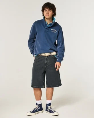Short en denim super ample