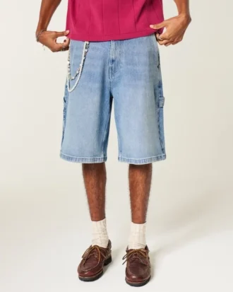 Short en denim super ample