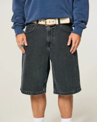 Short en denim super ample