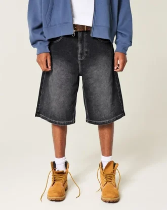 Short en denim super ample