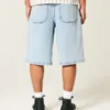 Short en denim super baggy délavé clair Short en denim super baggy délavé clair