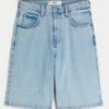 Short en denim super baggy délavé clair Short en denim super baggy délavé clair