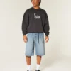 Short en denim super baggy délavé moyen Short en denim super baggy délavé moyen