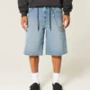 Short en denim super baggy délavé moyen Short en denim super baggy délavé moyen
