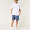 Short en lin mélangé à enfiler Short en lin mélangé à enfiler