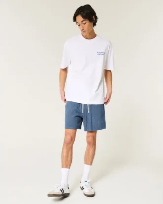 Short en lin mélangé à enfiler