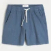 Short en lin mélangé à enfiler Short en lin mélangé à enfiler