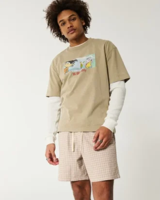 Short en lin mélangé à mi-cuisse