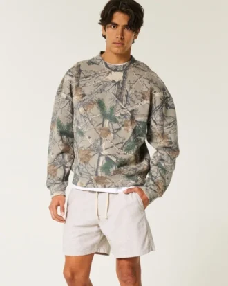 Short en lin mélangé à mi-cuisse