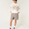 Short en lin mélangé à mi-cuisse Short en lin mélangé à mi-cuisse