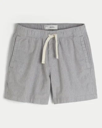 Short en lin mélangé à mi-cuisse