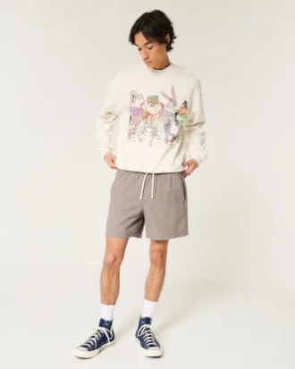 Short en lin mélangé à mi-cuisse Short en lin mélangé à mi-cuisse
