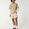 Short en lin mélangé à mi-cuisse Short en lin mélangé à mi-cuisse