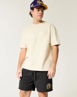 Short en molleton mi-cuisse avec motif LSU Tigers