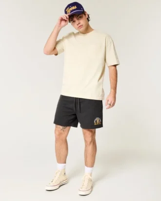 Short en molleton mi-cuisse avec motif LSU Tigers