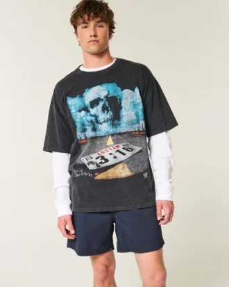Short en sergé mi-cuisse à enfiler
