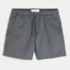 Short en sergé mi-cuisse à enfiler Short en sergé mi-cuisse à enfiler
