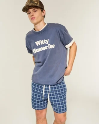 Short à enfiler en seersucker mi-cuisse