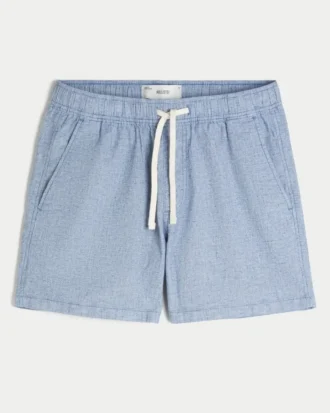 Short mi-cuisse en lin mélangé