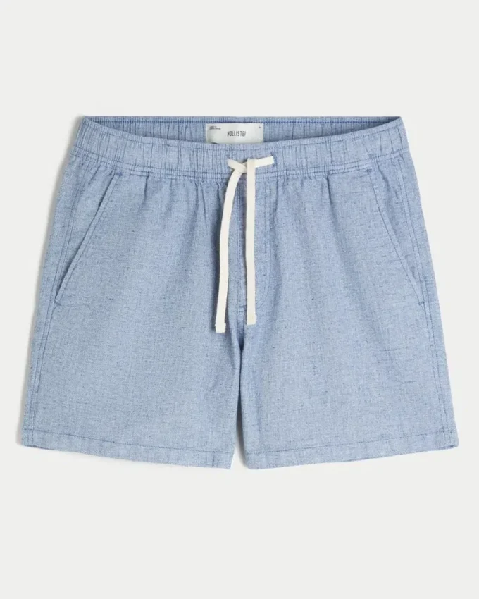 Short mi-cuisse en lin mélangé Short mi-cuisse en lin mélangé