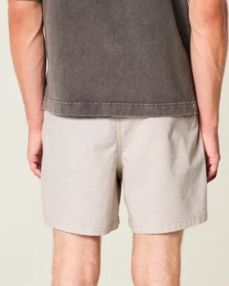 Short mi-cuisse en lin mélangé