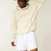 Short mi-cuisse en lin mélangé seersucker Short mi-cuisse en lin mélangé seersucker