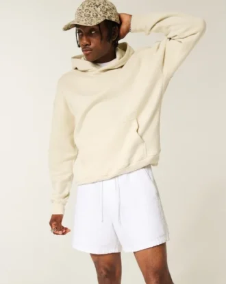 Short mi-cuisse en lin mélangé seersucker