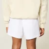 Short mi-cuisse en lin mélangé seersucker Short mi-cuisse en lin mélangé seersucker