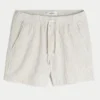 Short mi-cuisse en lin mélangé seersucker Short mi-cuisse en lin mélangé seersucker