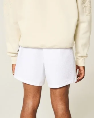 Short mi-cuisse en lin mélangé seersucker