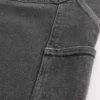 Short peintre en denim super baggy à motif flamme Short peintre en denim super baggy à motif flamme
