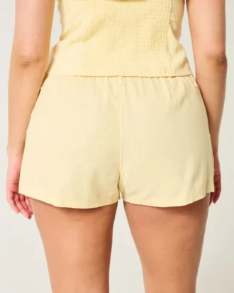 Short taille basse en lin mélangé Hollister Livvy Short taille basse en lin mélangé Hollister Livvy