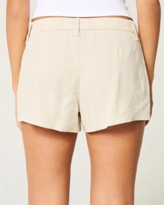 Short taille basse en lin mélangé Hollister Livvy 3&Prime;