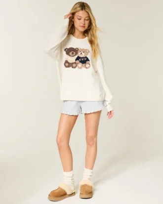 Short à volants en flanelle Short à volants en flanelle