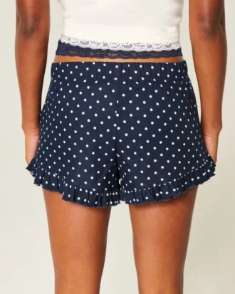 Short à volants en flanelle Short à volants en flanelle
