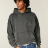 Sweat à capuche ample avec applique étoile Sweat à capuche ample avec applique étoile