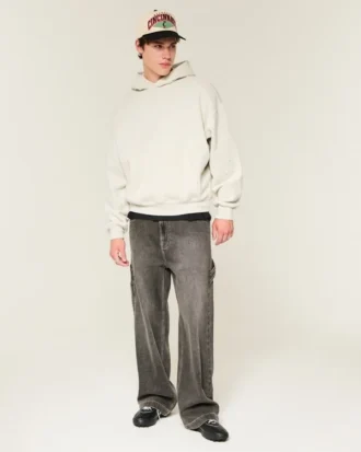 Sweat à capuche ample avec applique étoile