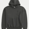 Sweat à capuche ample avec applique étoile Sweat à capuche ample avec applique étoile