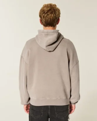Sweat à capuche ample avec imprimé araignée