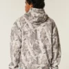 Sweat à capuche ample Camo