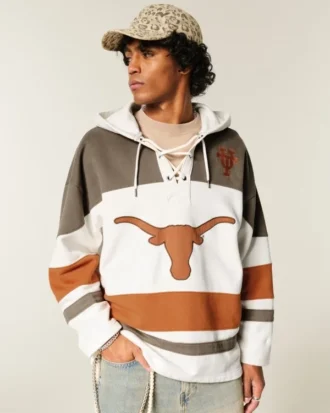 Sweat à capuche avec motif graphique Longhorns de l&rsquo;université du Texas à Austin