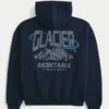 Sweat à capuche Boxy Glacier Montana Graphic Sweat à capuche Boxy Glacier Montana Graphic